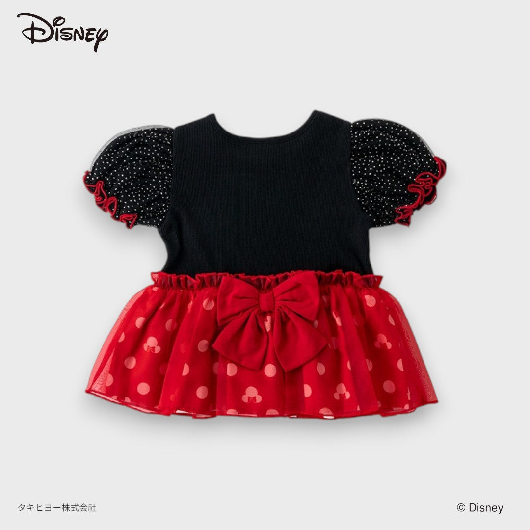 DISNEY MINNIE MOUSE TOP – BLACK & RED POLKA DOT  KIDS TOP  (90CM-100CM)