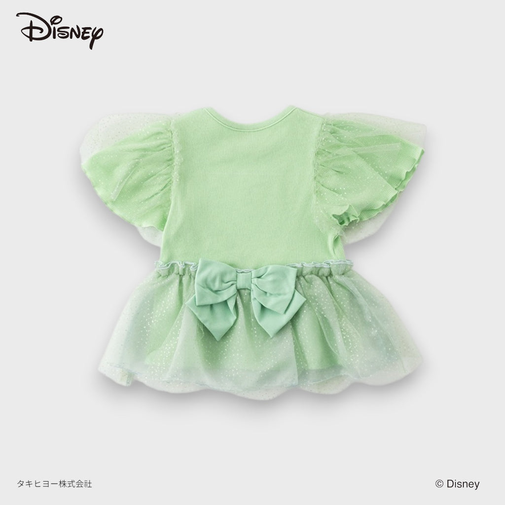 KIDS DISNEY FAIRY TUTU DRESS – MINT GREEN SPARKLE MESH PARTY DRESS WITH BOW DETAIL (90CM-100CM)