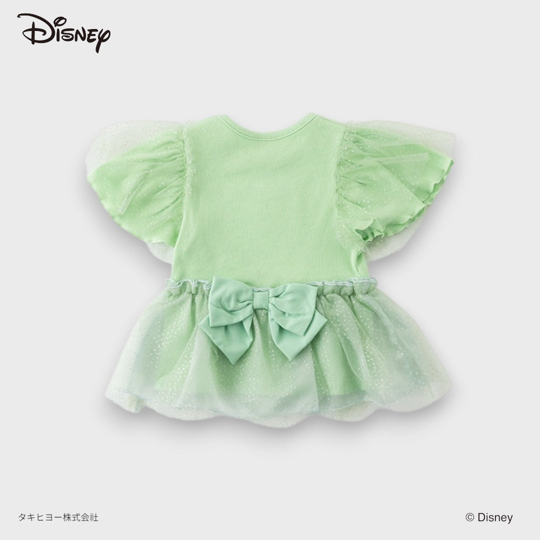 KIDS DISNEY FAIRY TUTU DRESS – MINT GREEN SPARKLE MESH PARTY DRESS WITH BOW DETAIL (90CM-100CM)