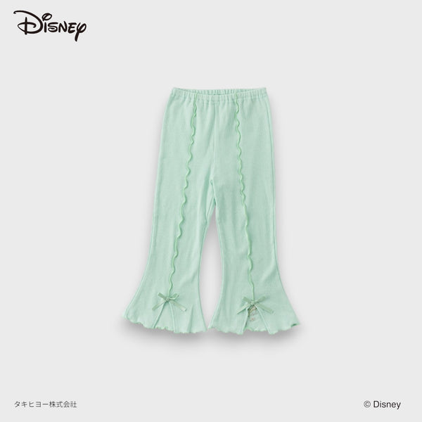 KIDS DISNEY FAIRY FLARE LEGGINGS – MINT GREEN RIBBED PANTS WITH BOW DETAIL (90CM-100CM)