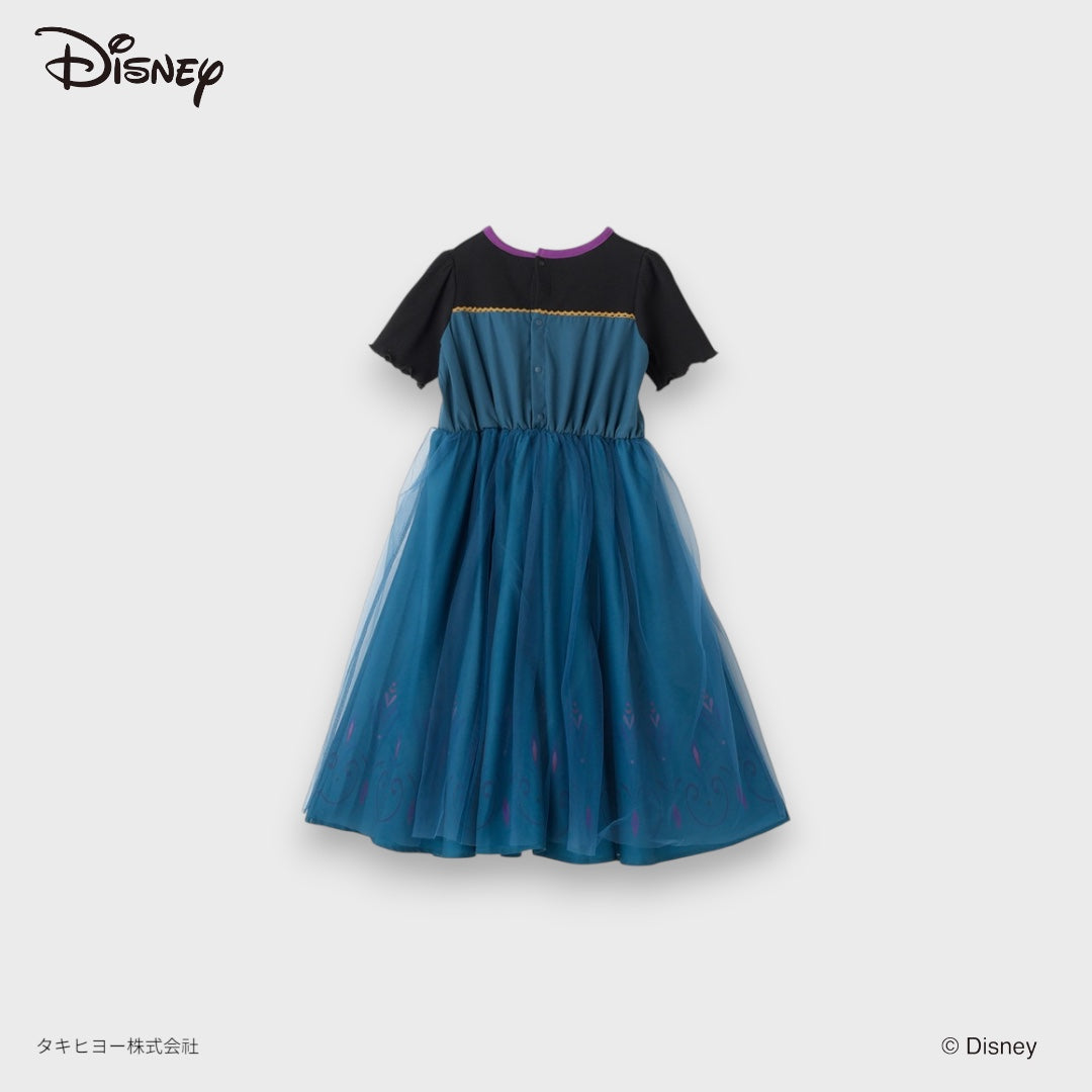 KIDS DISNEY ANNA PRINCESS DRESS – FROZEN INSPIRED BLUE PARTY DRESS WITH TULLE SKIRT (110CM-139CM)
