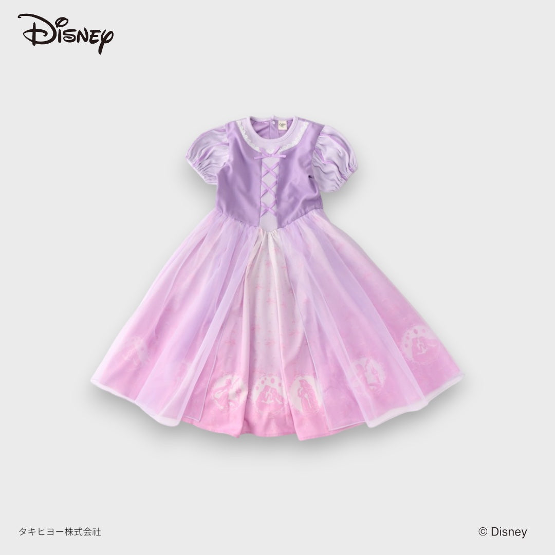 KIDS DISNEY RAPUNZEL PRINCESS DRESS – LAVENDER FAIRYTALE PARTY DRESS WITH TULLE SKIRT (90CM-100CM)