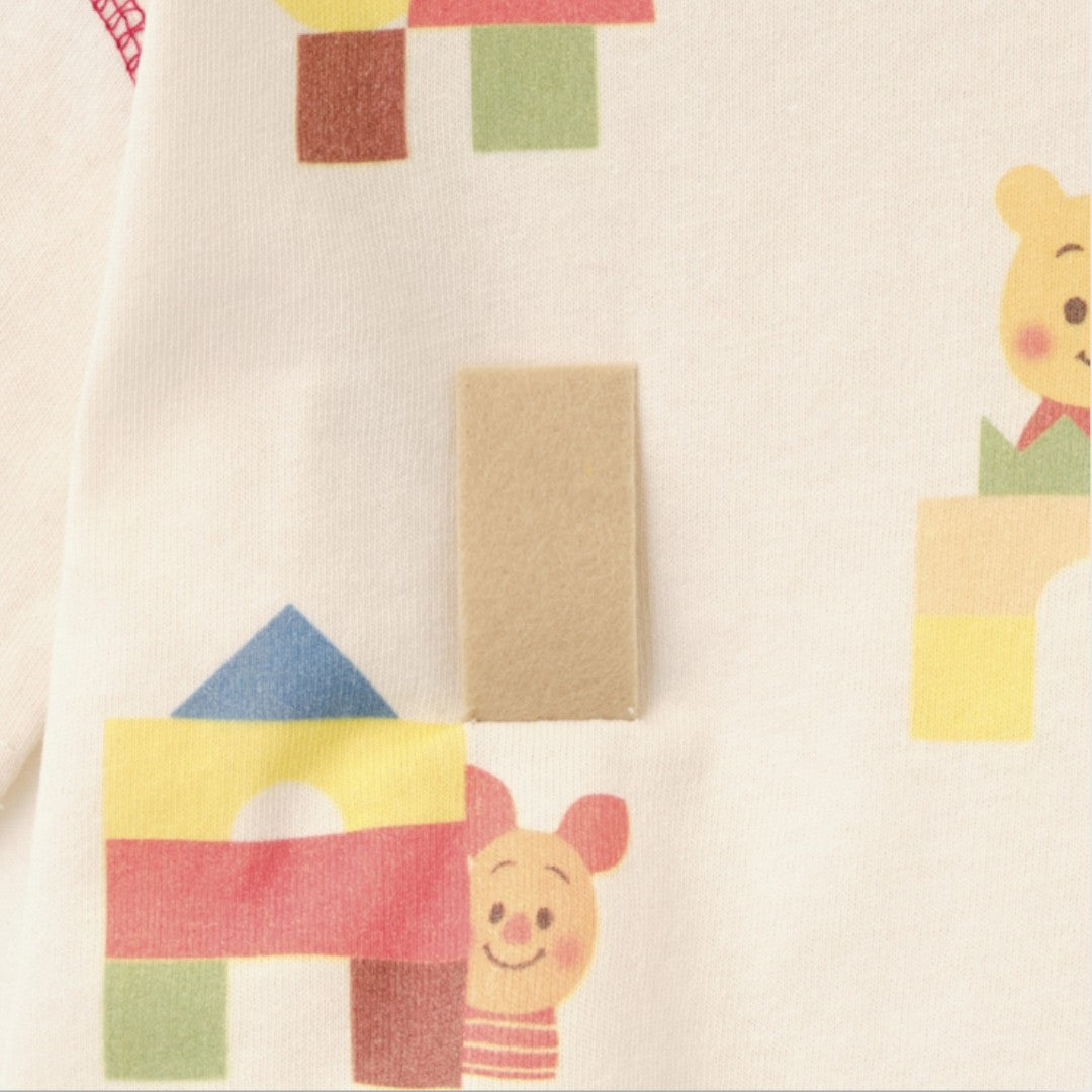 DISNEY WINNIE THE POOH T-SHIRT – CREAM COLORFUL BLOCK GRAPHIC KIDS TEE (90CM-100CM)
