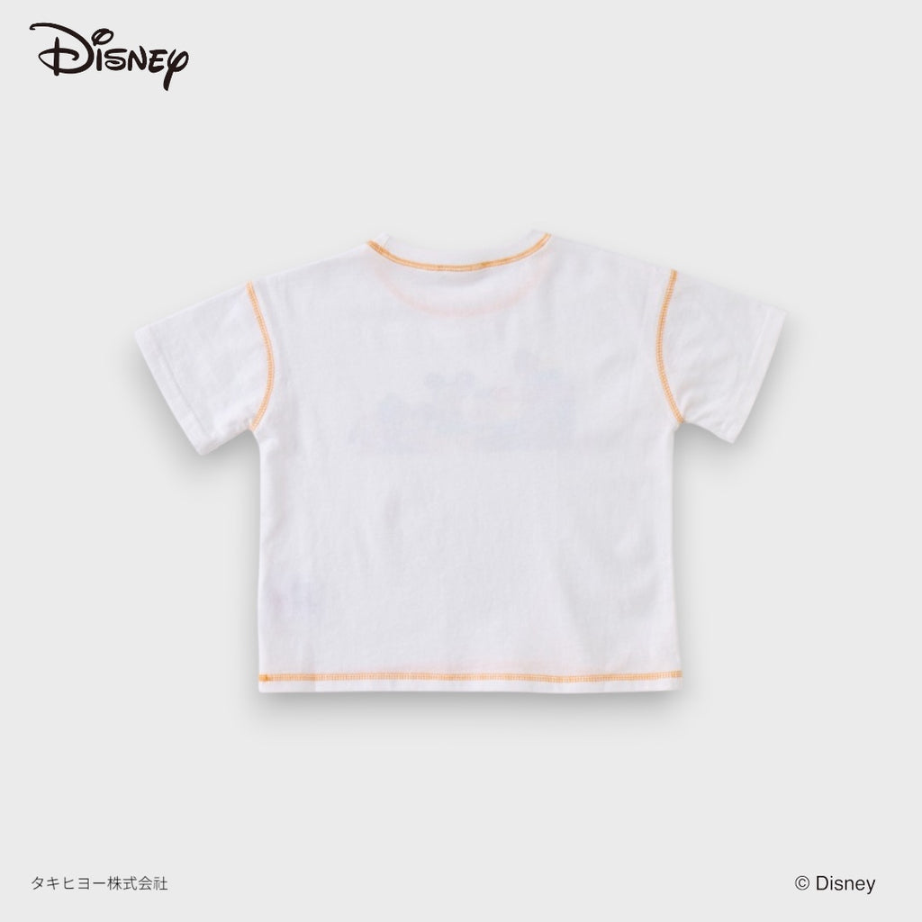 KIDS DISNEY MICKEY & FRIENDS T-SHIRT – WHITE GRAPHIC TEE WITH COLOR BLOCK PLAY PRINT (110CM-130CM)