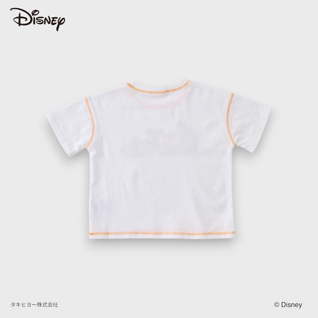 KIDS DISNEY MICKEY & FRIENDS T-SHIRT – WHITE GRAPHIC TEE WITH COLOR BLOCK PLAY PRINT (110CM-130CM)