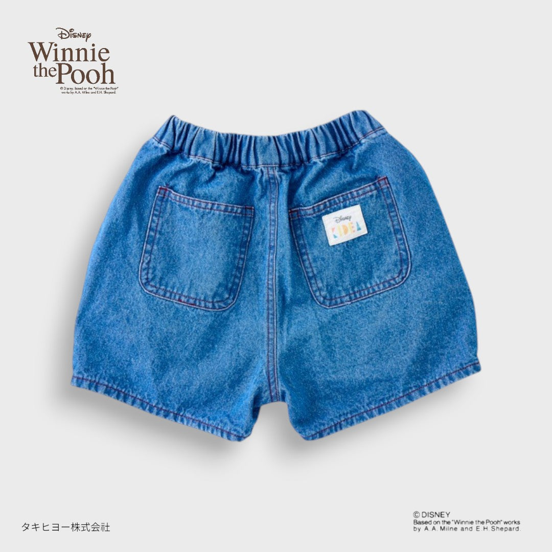 DISNEY MICKEY & FRIENDS SHORTS – BLUE DENIM CHARACTER GRAPHIC KIDS SHORTS (110CM-130CM)