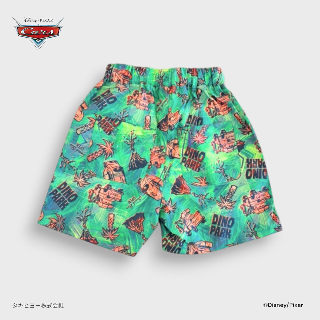 Kids (Size110-130) Disney Pixar Cars Shorts – Green Dino Park All-Over Print Kids Shorts