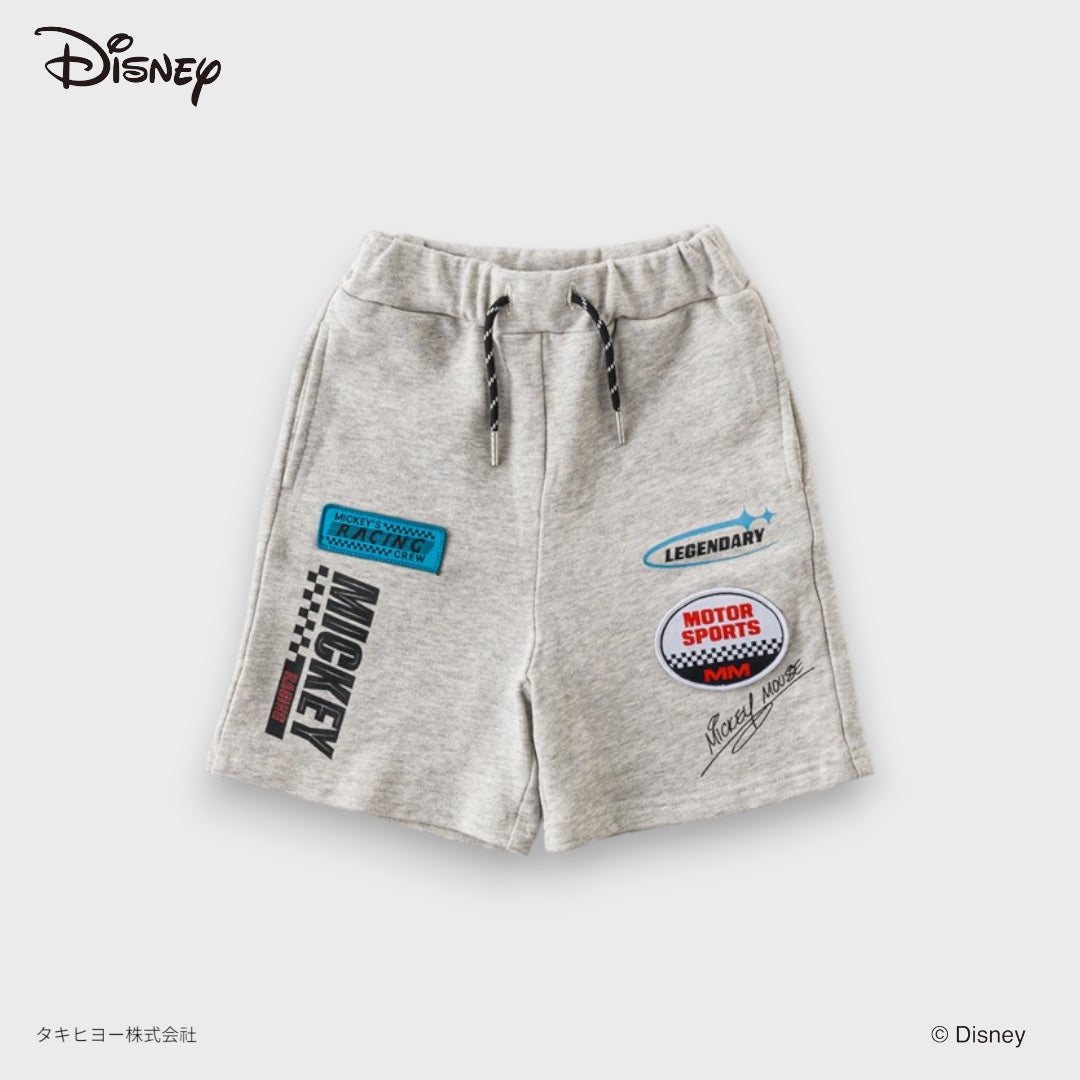 Kids (Size 110-130) Disney Mickey Mouse Racing Shorts – Graphic Sweat Shorts With Motor Sports Print