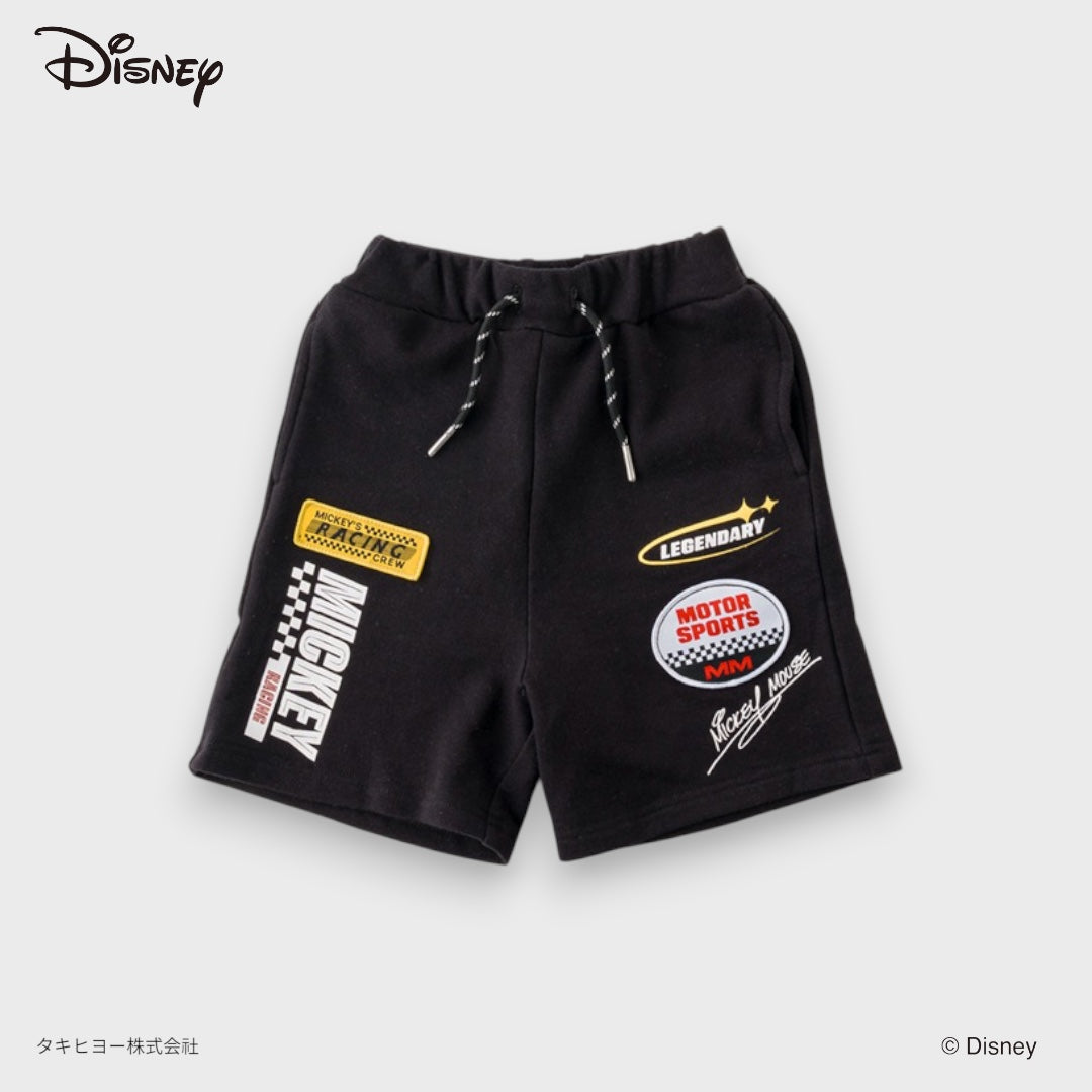 Kids (Size 110-130) Disney Mickey Mouse Racing Shorts – Graphic Sweat Shorts With Motor Sports Print