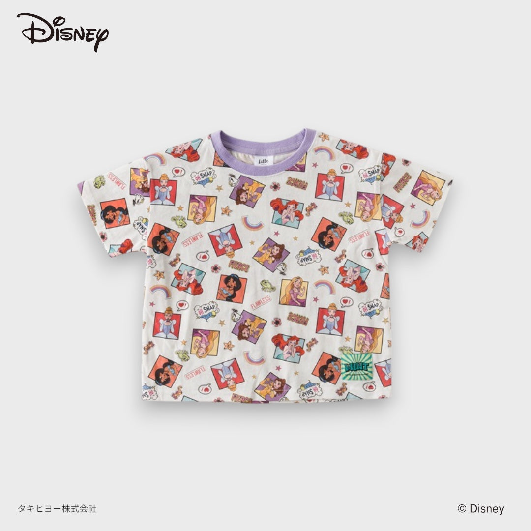 DISNEY PRINCESS ALL-OVER POP GRAPHIC T-SHIRT (110～130CM)