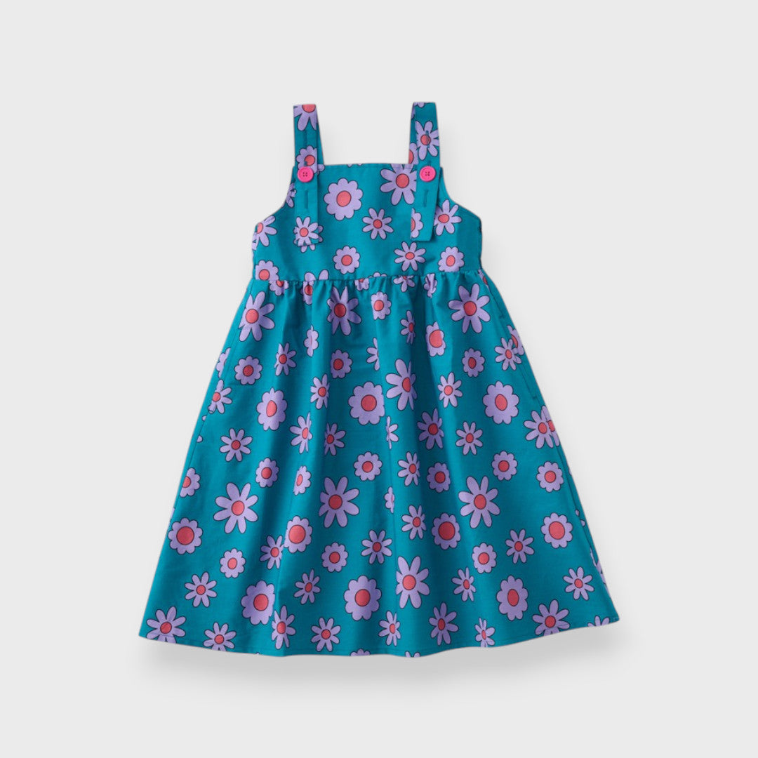 FLORAL PRINT SLEEVELESS DRESS (90CM-100CM)