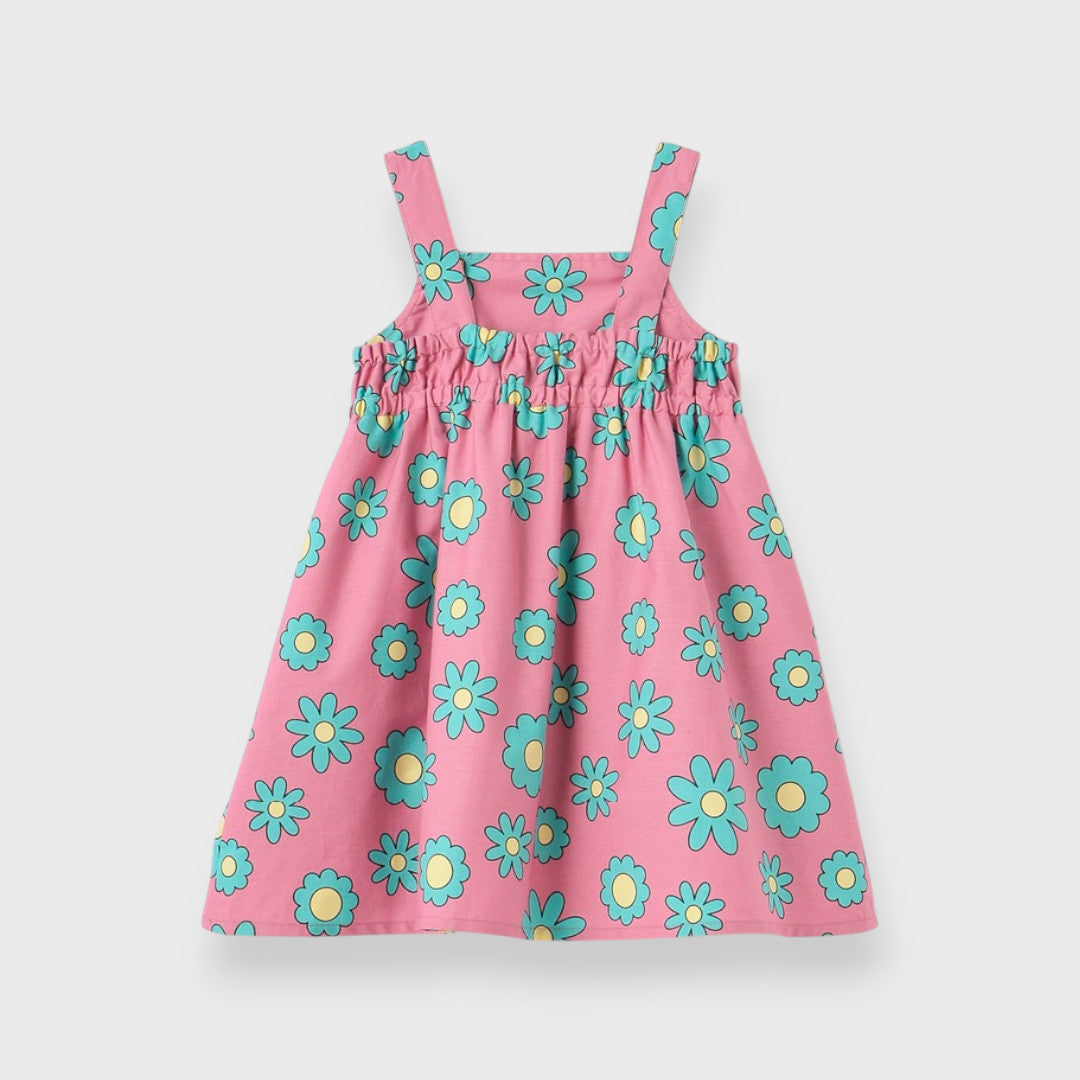 FLORAL PRINT SLEEVELESS DRESS (110CM-130CM)