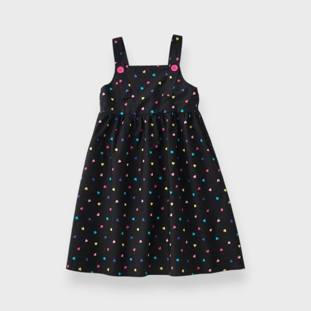 AT HEART PRINT SLEEVELESS DRESS (110CM-130CM)