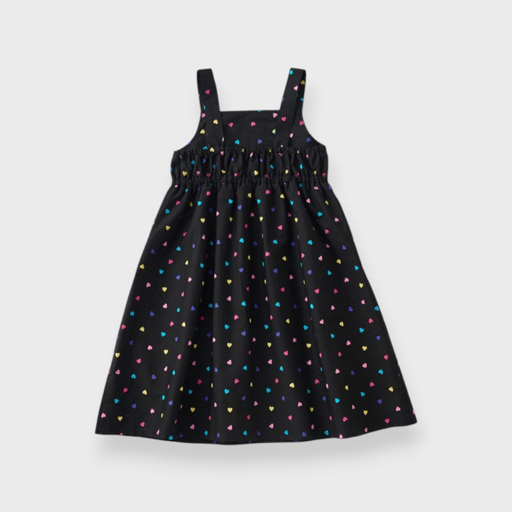 AT HEART PRINT SLEEVELESS DRESS (110CM-130CM)