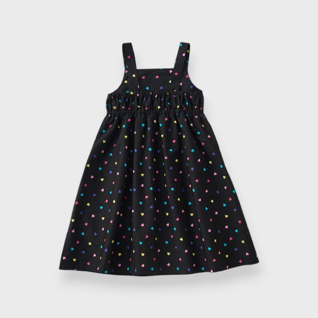 AT HEART PRINT SLEEVELESS DRESS (110CM-130CM)