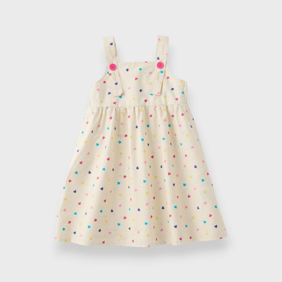 AT HEART PRINT SLEEVELESS DRESS (110CM-130CM)