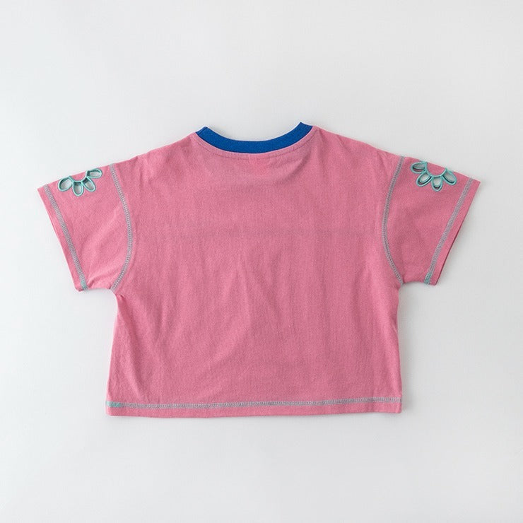 AT FLOWER EMBROIDERED T-SHIRT (90CM-100CM)