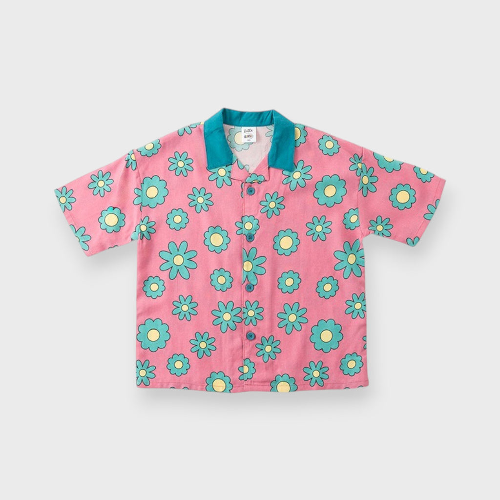 AT FLORAL PRINT SHORT SLEEVE SHIRT (110CM-130CM)