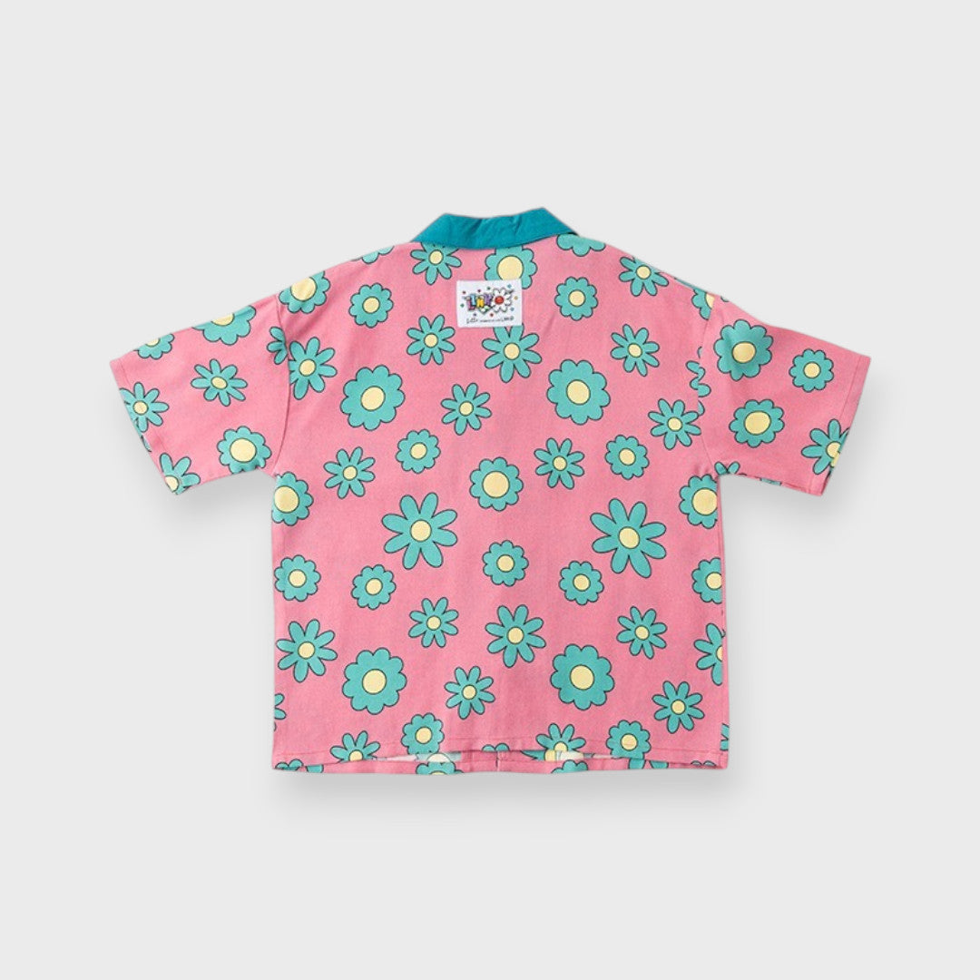 AT FLORAL PRINT SHORT SLEEVE SHIRT (90CM-100CM)