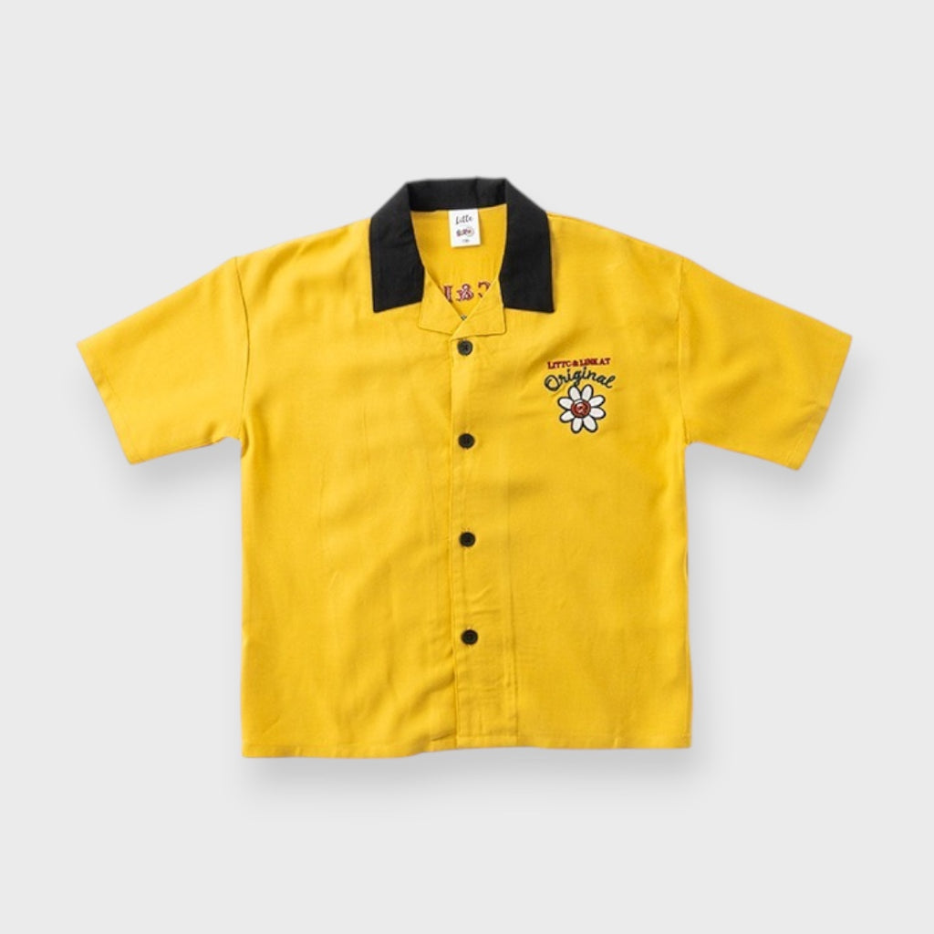 AT FLOWER EMBROIDERED SHORT SLEEVE SHIRT (110CM-130CM)