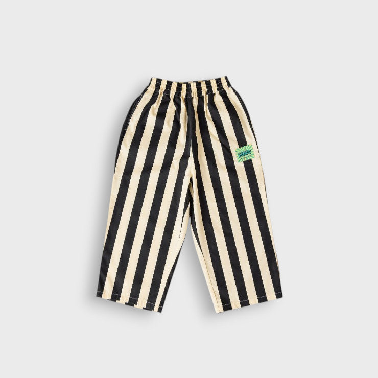 WIDE STRIPE RELAXED KIDS LONG PANTS (110-130cm)