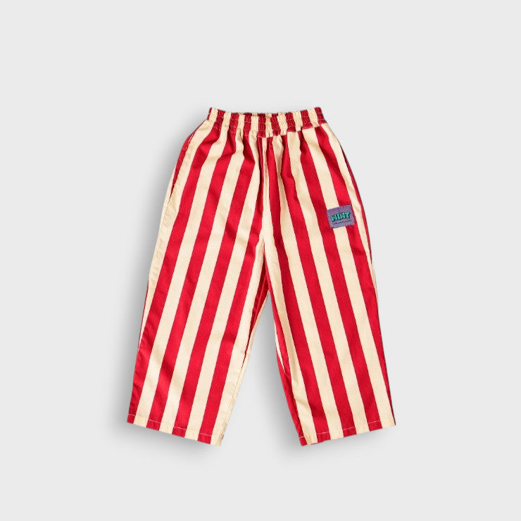 WIDE STRIPE RELAXED KIDS LONG PANTS (110-130cm)