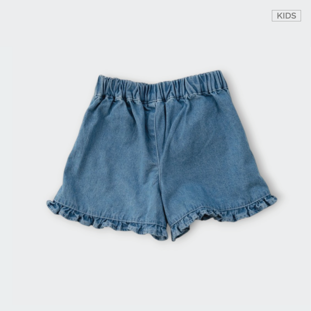 Kids กระโปรงยีนส์เด็ก Heart Puff น่ารักฟรุ้งฟริ้ง ใส่แล้วใจละลาย