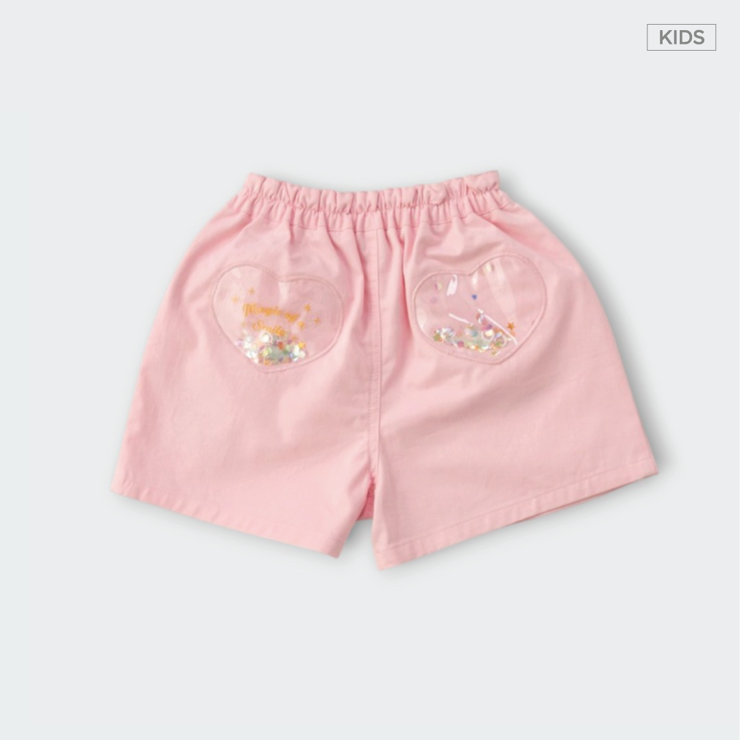 Kids กางเกงเด็กสีชมพู Pinky Heart Sparkle สดใสน่ารัก