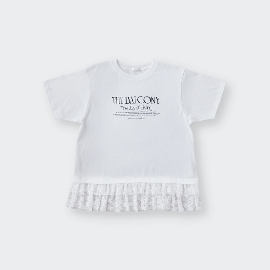 เสื้อยืดแต่งชายลูกไม้ The Balcony ลุคเรียบแต่มีลูกเล่น