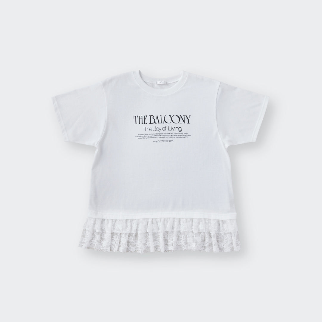 เสื้อยืดแต่งชายลูกไม้ The Balcony ลุคเรียบแต่มีลูกเล่น
