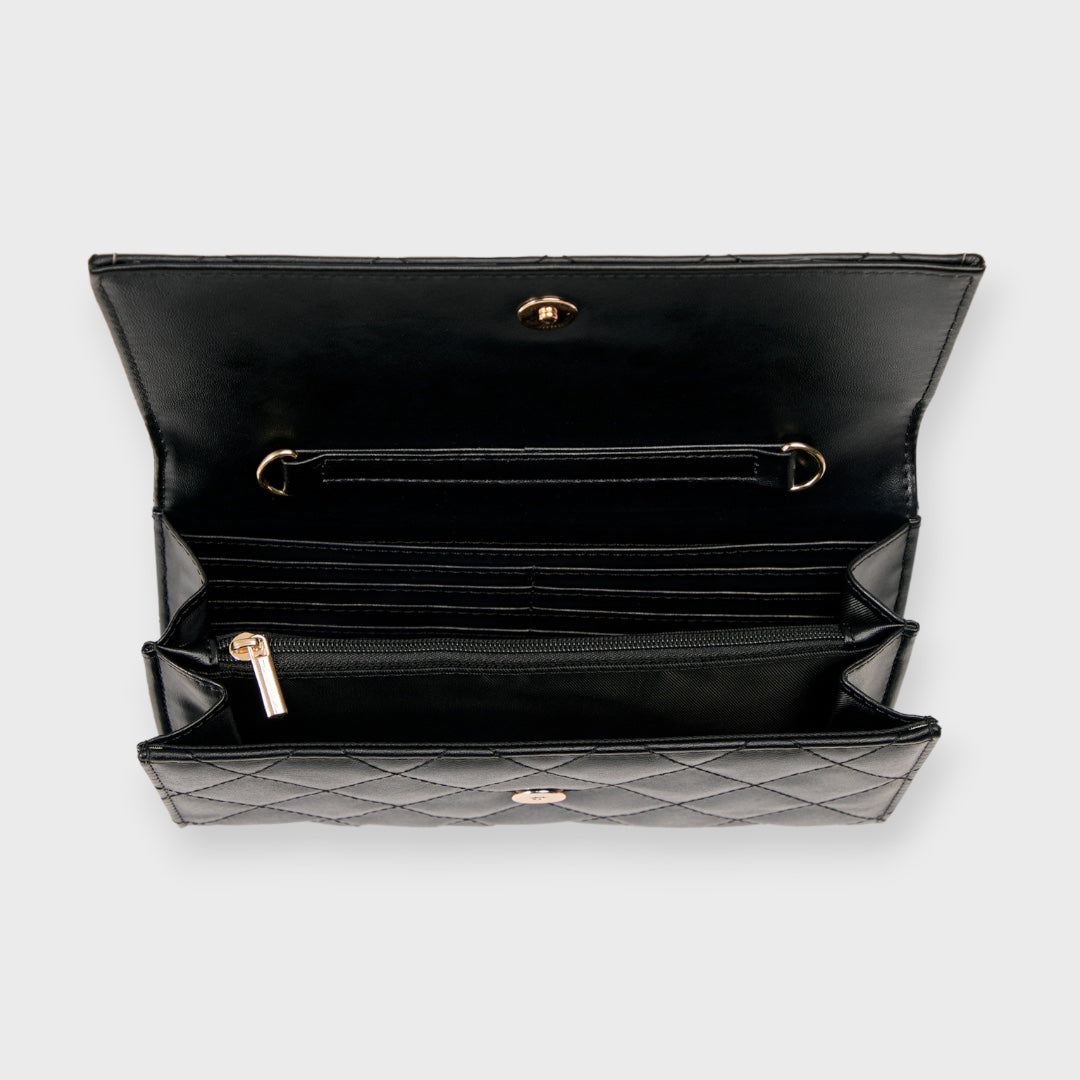 WOMEN’S QUILTED CHAIN WALLET SHOULDER BAG