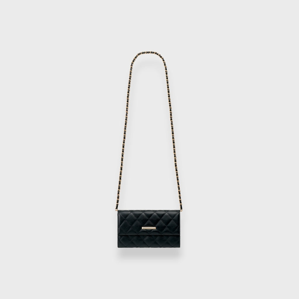 WOMEN’S QUILTED CHAIN WALLET SHOULDER BAG