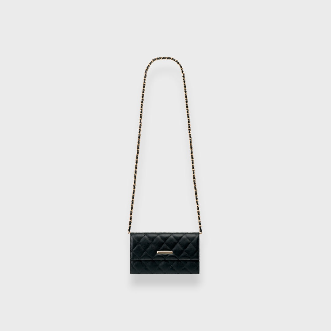 WOMEN’S QUILTED CHAIN WALLET SHOULDER BAG