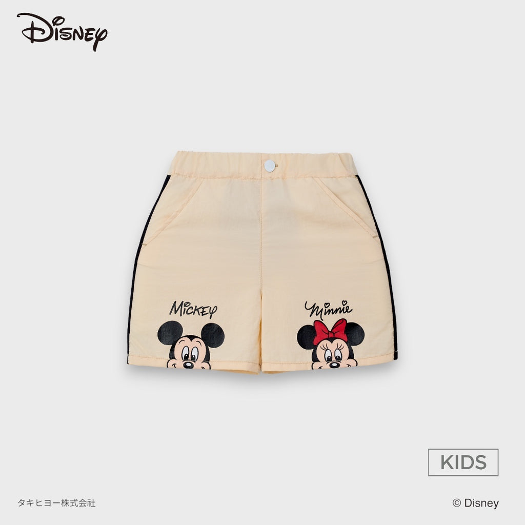 Kids (Size 90-100) กางเกงขาสั้นเด็ก Disney Mickey & Minnie ลายโผล่มาทักป่วนใจ