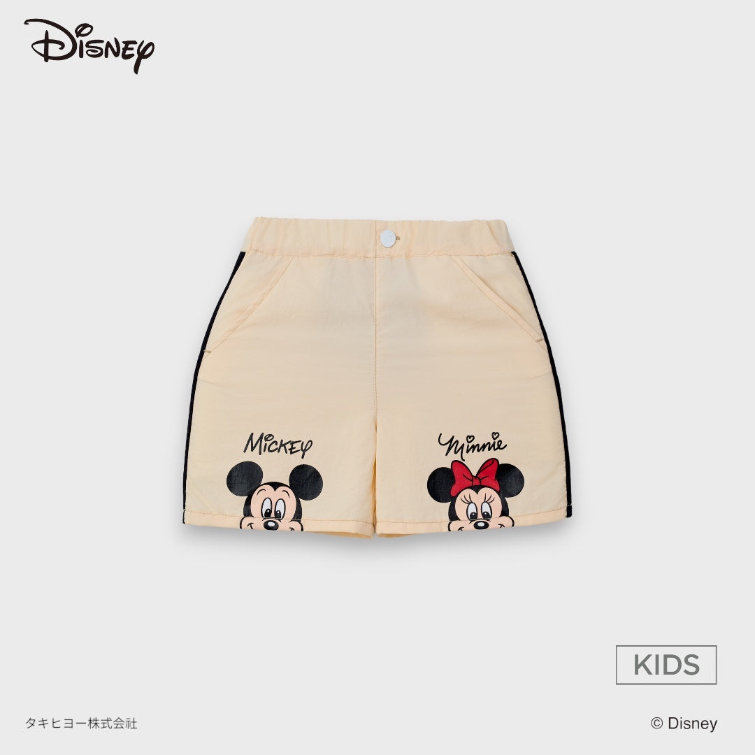 Kids (Size 90-100) กางเกงขาสั้นเด็ก Disney Mickey & Minnie ลายโผล่มาทักป่วนใจ