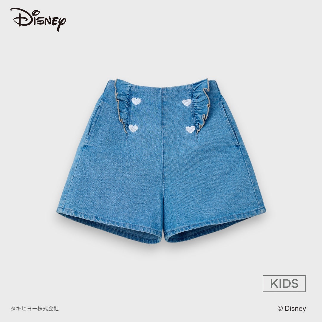 Kids (Size 90-100) กางเกงขาสั้นเด็ก Disney Princess ลายเจ้าหญิงกระเป๋าหลังสุดแฟนตาซี