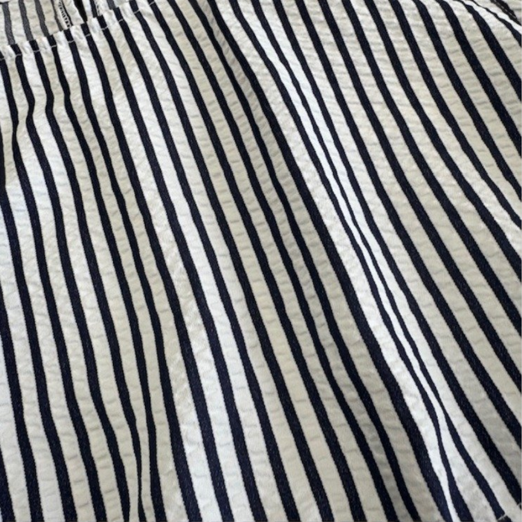 Sleeveless Stripe Top with Side Ribbons, “Simple with a Twist”