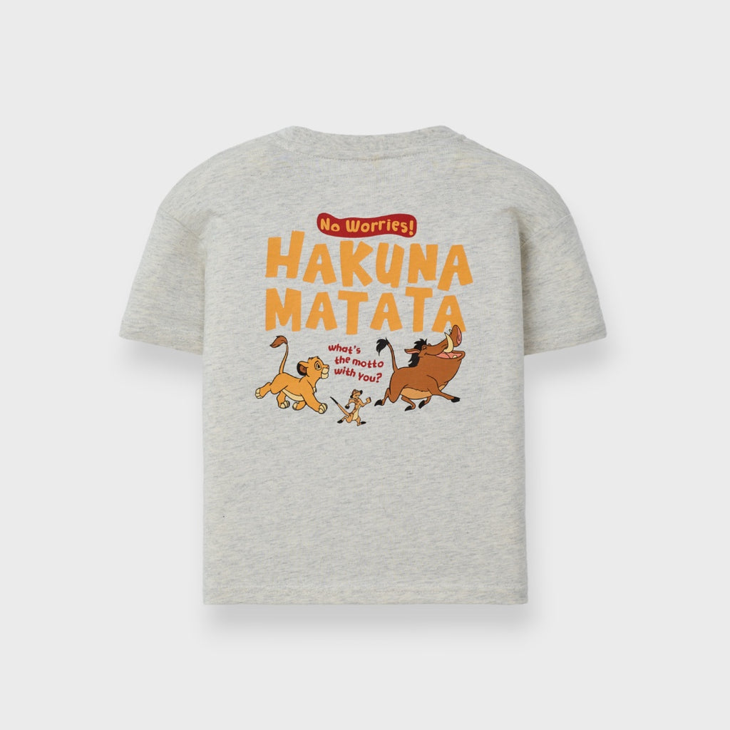 Kids (Size 110-130) เสื้อยืดเด็ก ลายไลอ้อนคิง "ฮากูน่า มาทาท่า" เจ้าป่าน้อยหัวใจแฮปปี้