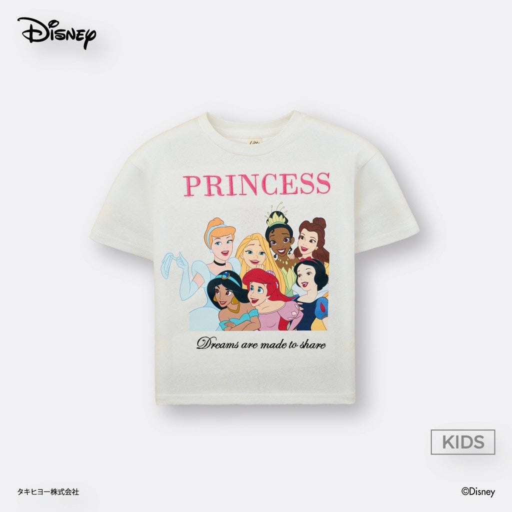 Kids (Size 90-100) Disney Princess T-shirt with Dream, magical princess prints