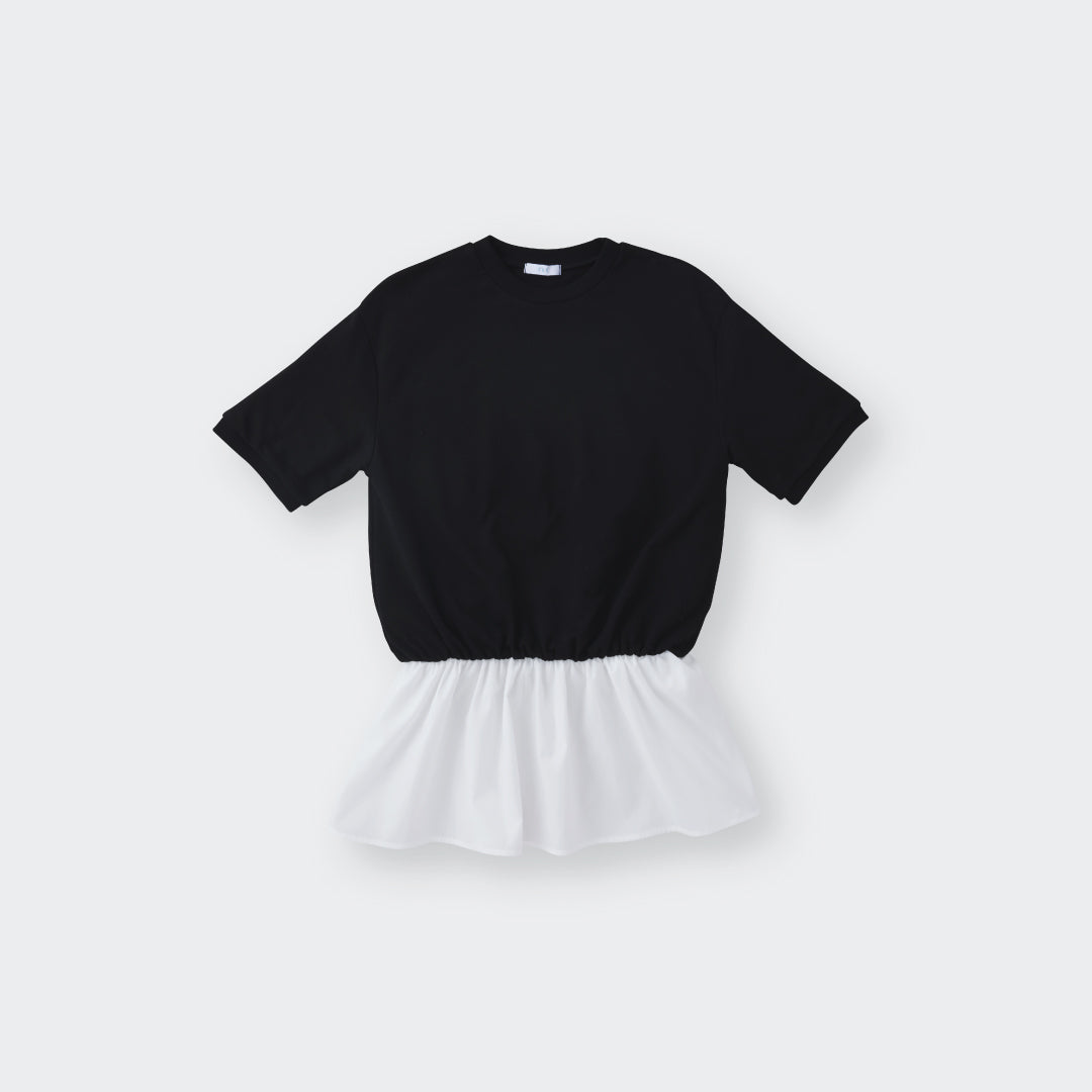 เสื้อยืดเอวจั๊มชายซีฟอง – ตัวเดียวได้ฟีลเสื้อกับกระโปรง