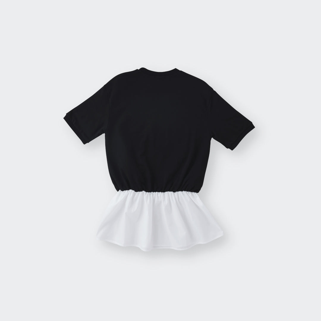 เสื้อยืดเอวจั๊มชายซีฟอง – ตัวเดียวได้ฟีลเสื้อกับกระโปรง