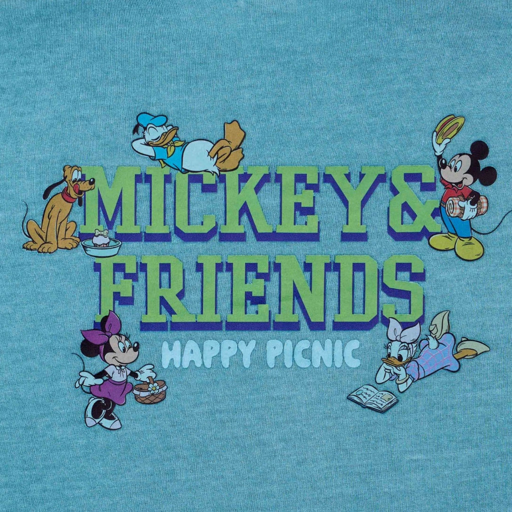 Kids (Size 90-100) เสื้อยืดเด็ก Donald Duck ลาย Mickey & Friends Happy Picnic