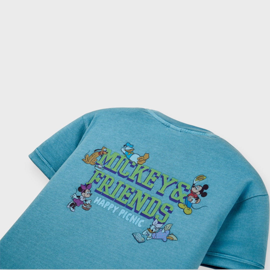 DISNEY Kids (110-130) Donald Duck T-Shirt – Mickey & Friends Happy Picnic