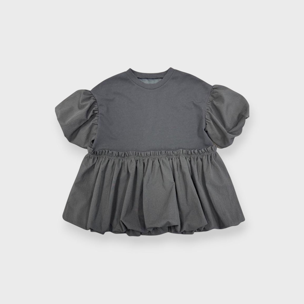 เสื้อผู้หญิง Puff Sleeve Peplum Blouse แขนพอง ทรงบาน สไตล์แฟชั่น