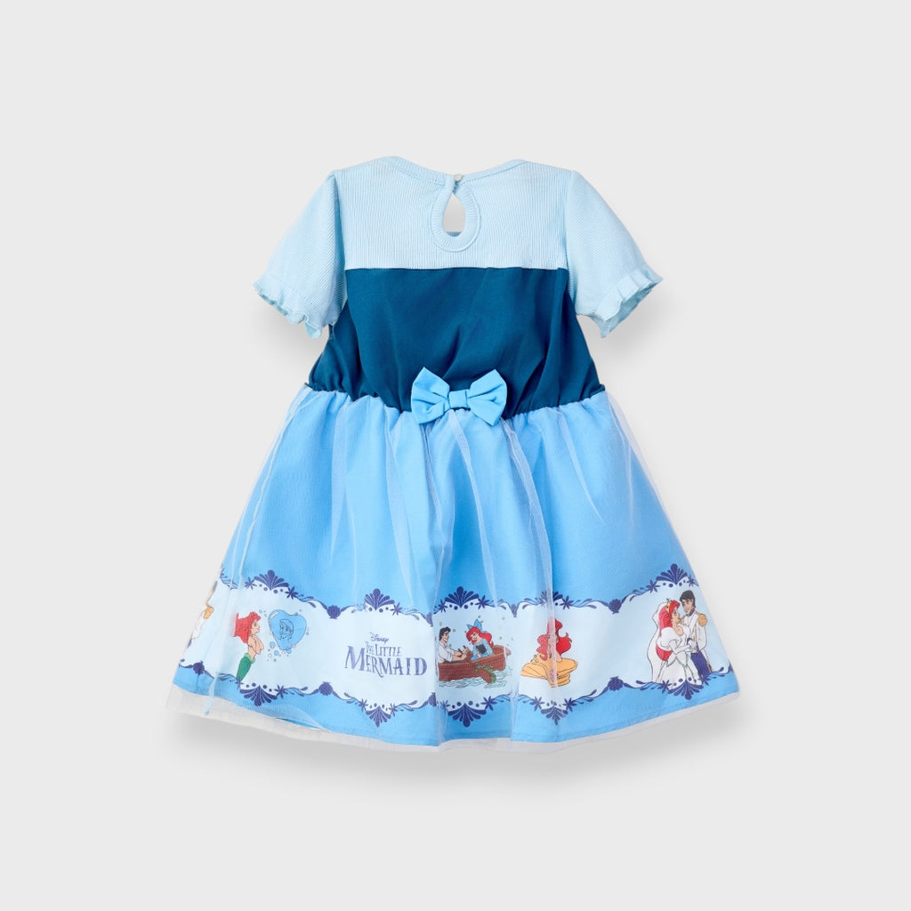 KIDS (SIZE 90-100) DISNEY THE LITTLE MERMAID DRESS LIGHT BLUE