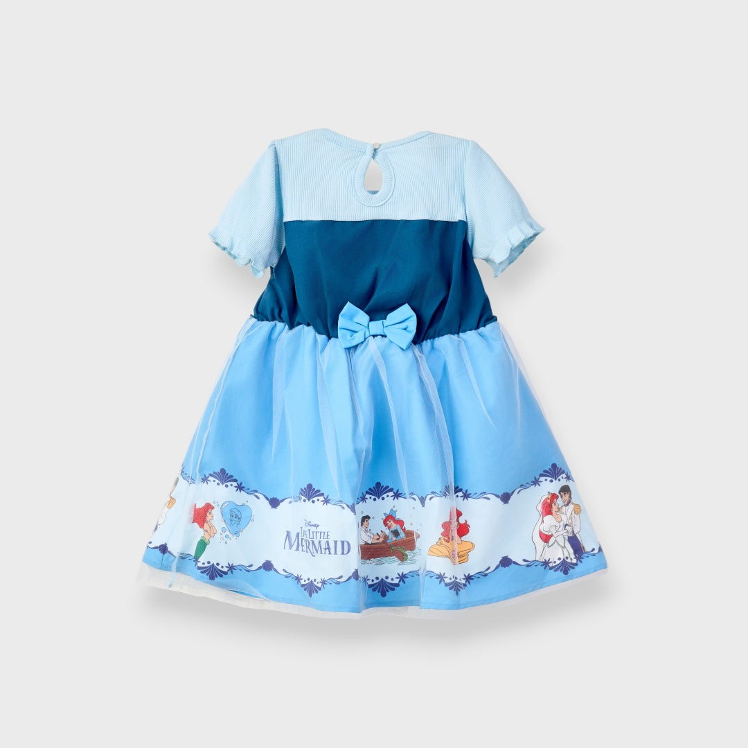 KIDS (SIZE 90-100) DISNEY THE LITTLE MERMAID DRESS LIGHT BLUE