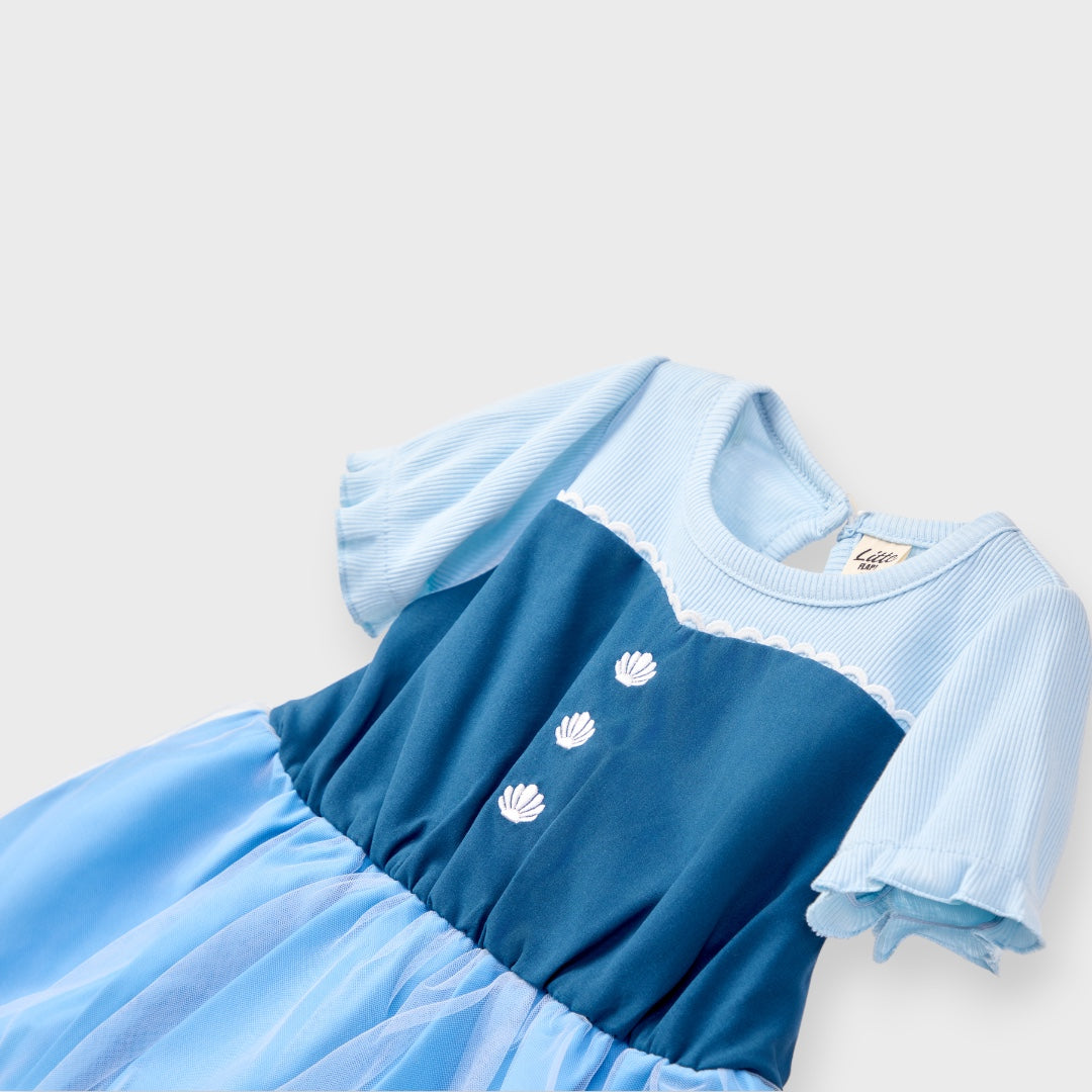 KIDS (SIZE 90-100) DISNEY THE LITTLE MERMAID DRESS LIGHT BLUE