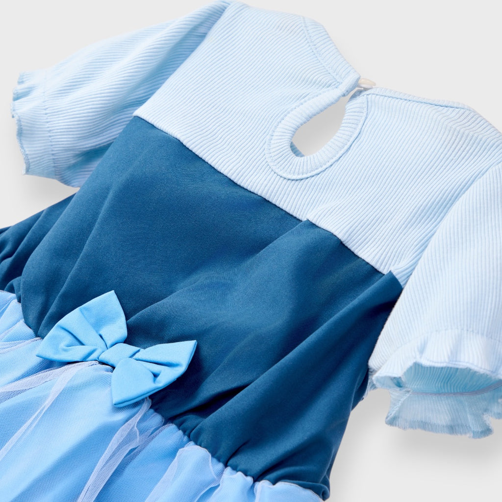 KIDS (SIZE 90-100) DISNEY THE LITTLE MERMAID DRESS LIGHT BLUE