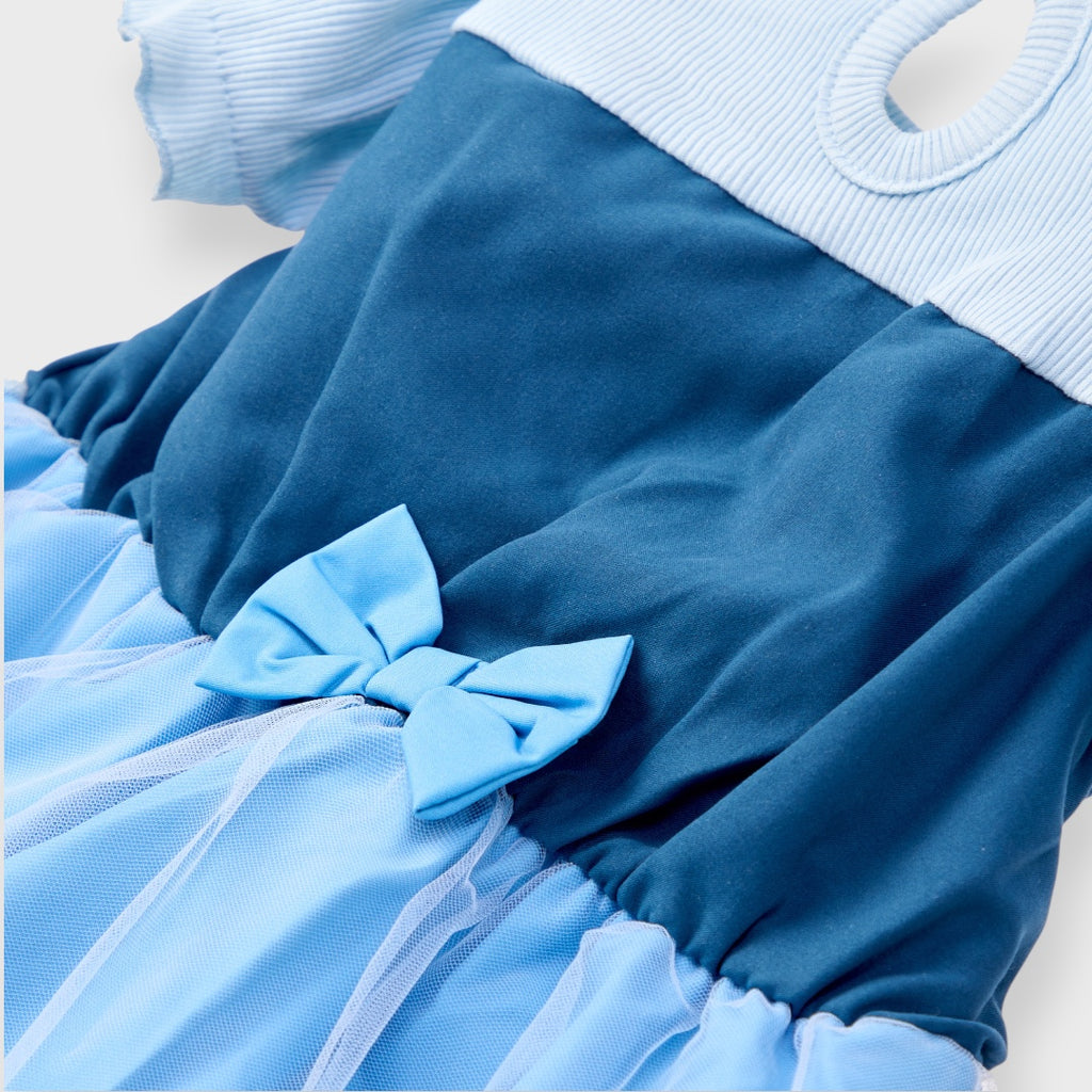 KIDS (SIZE 90-100) DISNEY THE LITTLE MERMAID DRESS LIGHT BLUE