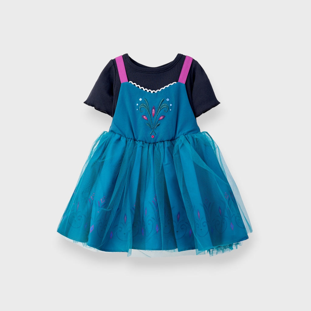 KIDS (SIZE 90-100) DISNEY FROZEN ANNA-INSPIRED TULLE DRESS TEAL
